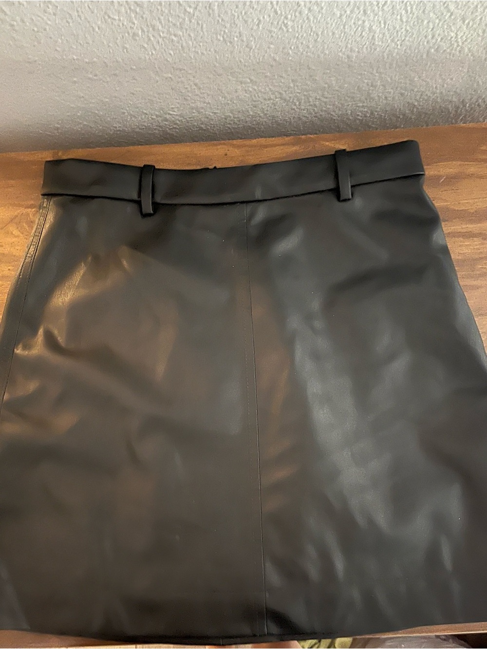 J. Crew Black Faux Leather Mini Skirt